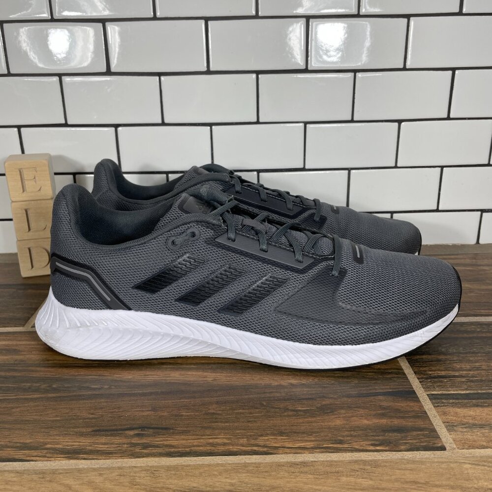 adidas Runfalcon 2.0 Mens Size 13 Running Shoes Gray Athletic Trainers Sneakers - Picture 3 of 16